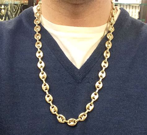 gucci chain 14k|gucci link chain 14k gold.